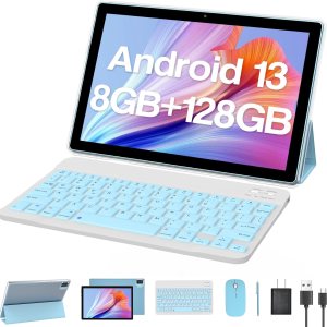 Tableta con teclado 10 pulgadas Tablets Android 13 Tableta 2 en 1 Tablet 8GB+128 GB pestaña de juego incluida Funda inalámbrica Ratón Stylus Pen Tableta con teclado 10 pulgadas Tablets Android 13 Tableta 2 en 1 Tablet 8GB+128 GB pestaña de juego incluida Funda inalámbrica Ratón Stylus Pen
