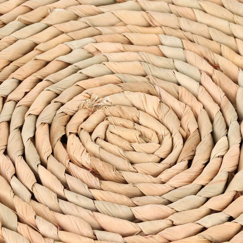 Fydun Cattail Hand8209Woven Pouf Tatami Seats Cushion for Balcony Bay Win Decoration Cattail Hand8209Woven Pouf Tatami for Family