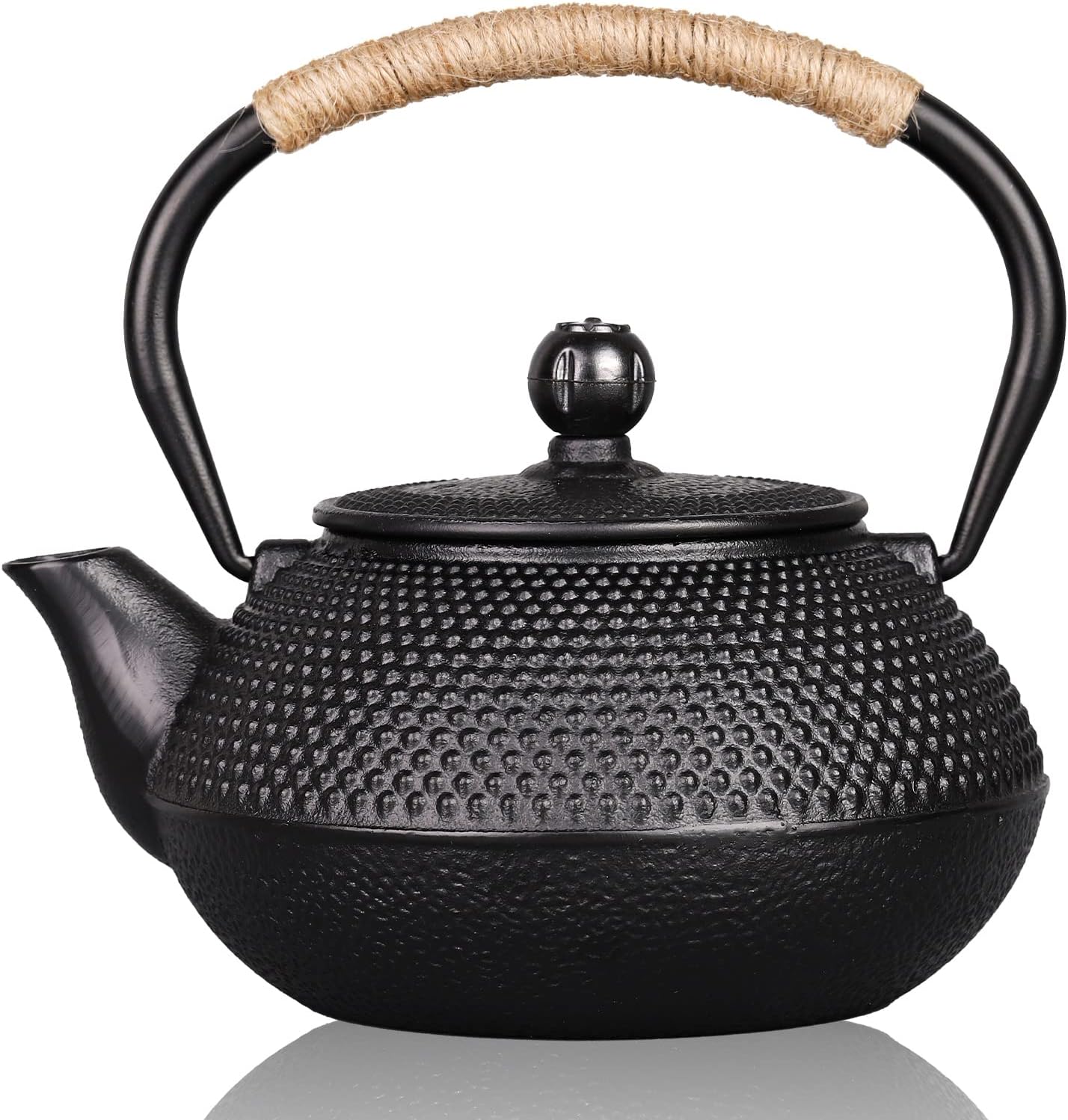 PARACITY Tetera de hierro fundido con tetsubina japonesa recubierta con infusor de acero inoxidable, hervidor de té para hervir té de agua caliente,
