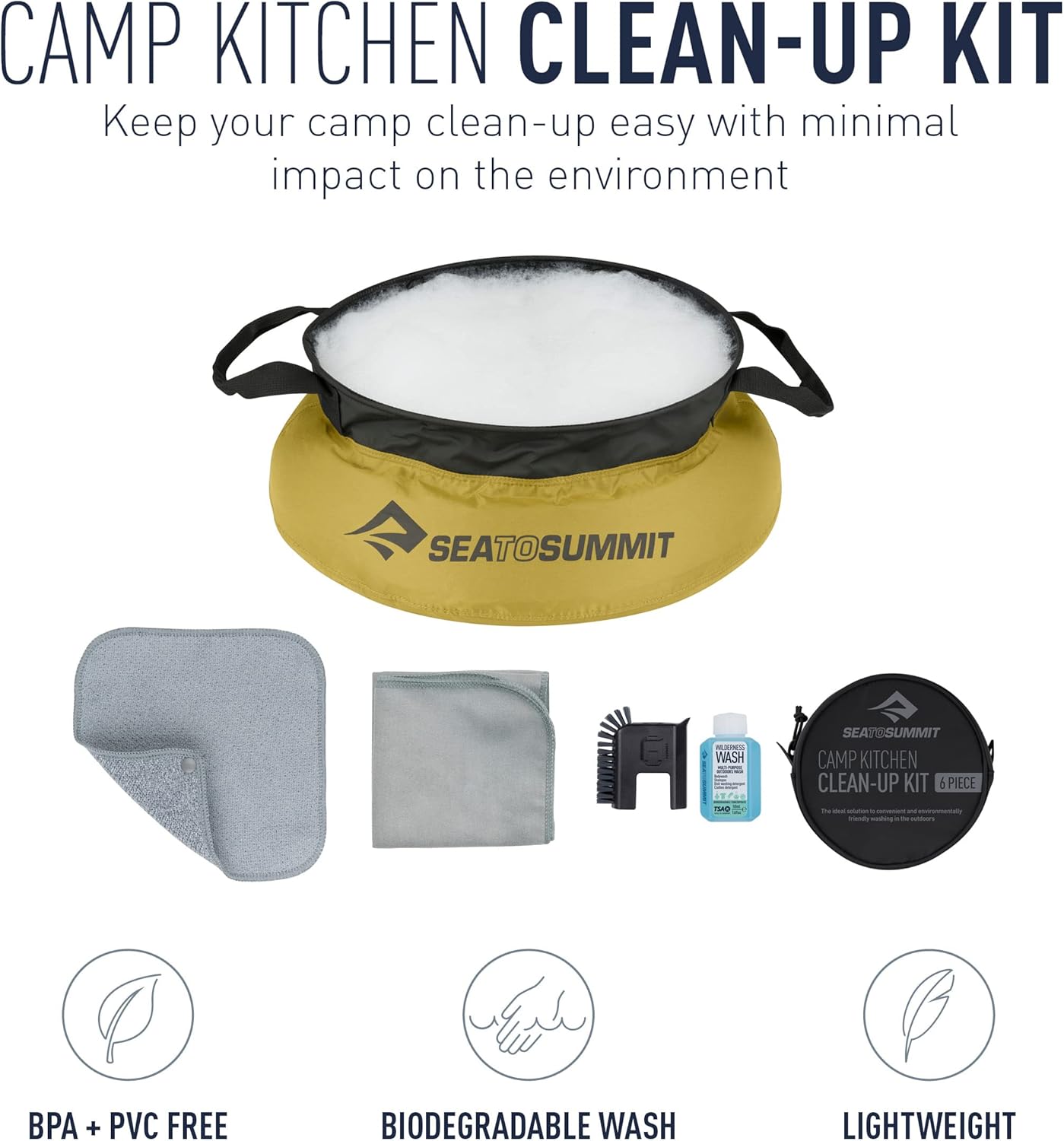 Sea to Summit Kit de limpieza de cocina de campamento