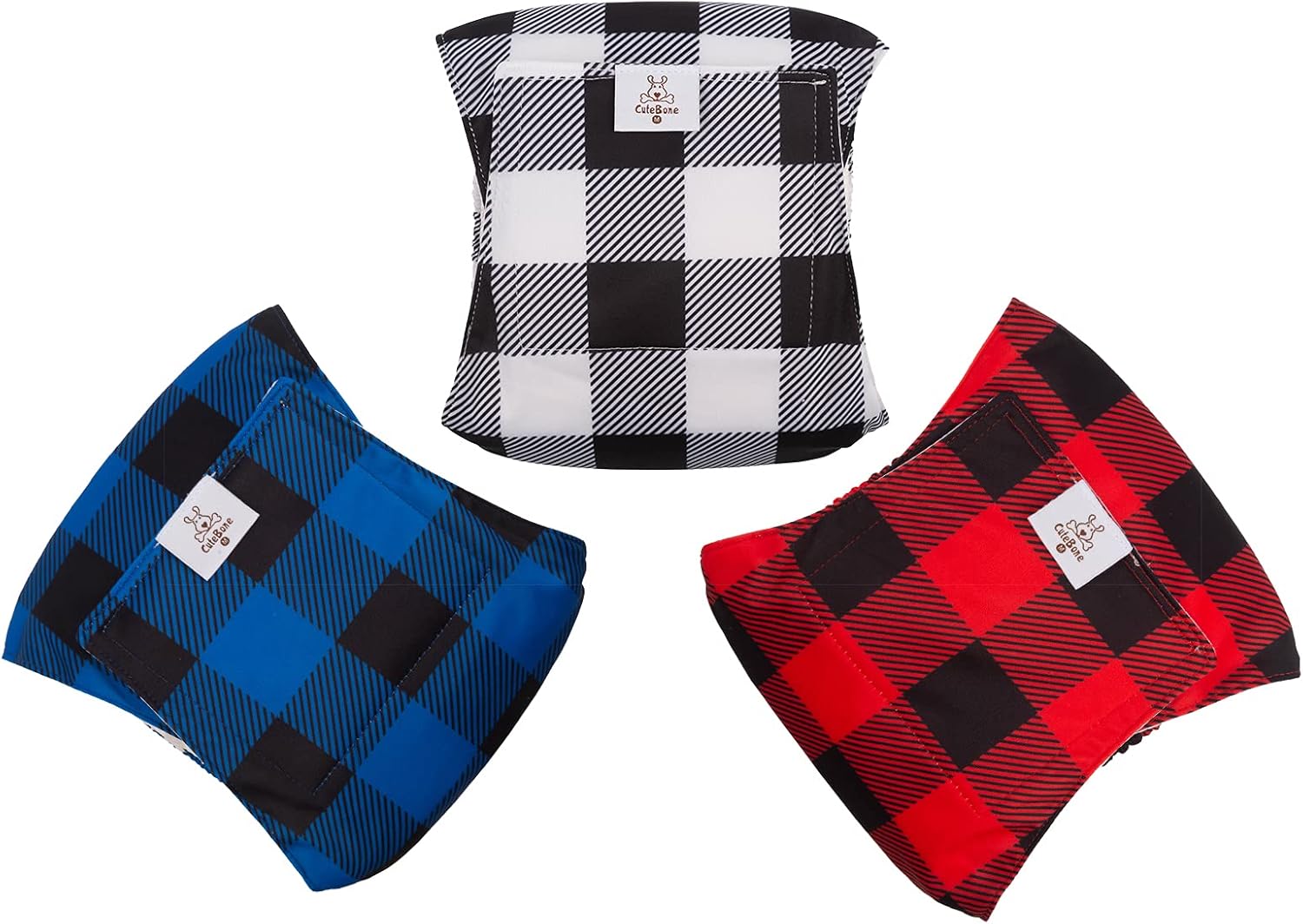 CuteBone – Pañales lavables para perro macho, 3 unidades por paquete, modelo DM27M