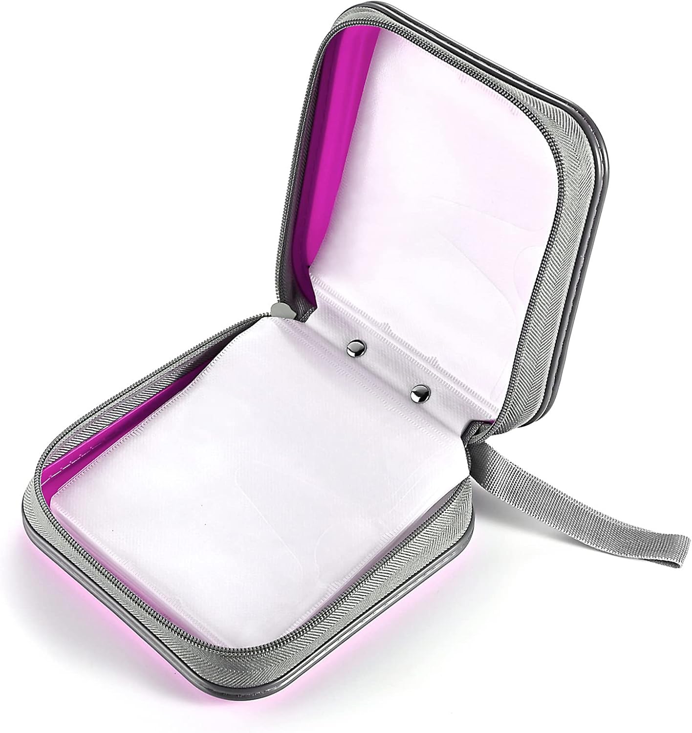 Funda para DVD, estuche portátil para CD de capacidad para 48 unidades, almacenamiento de plástico duro, DVD, CD, cartera, organizador para