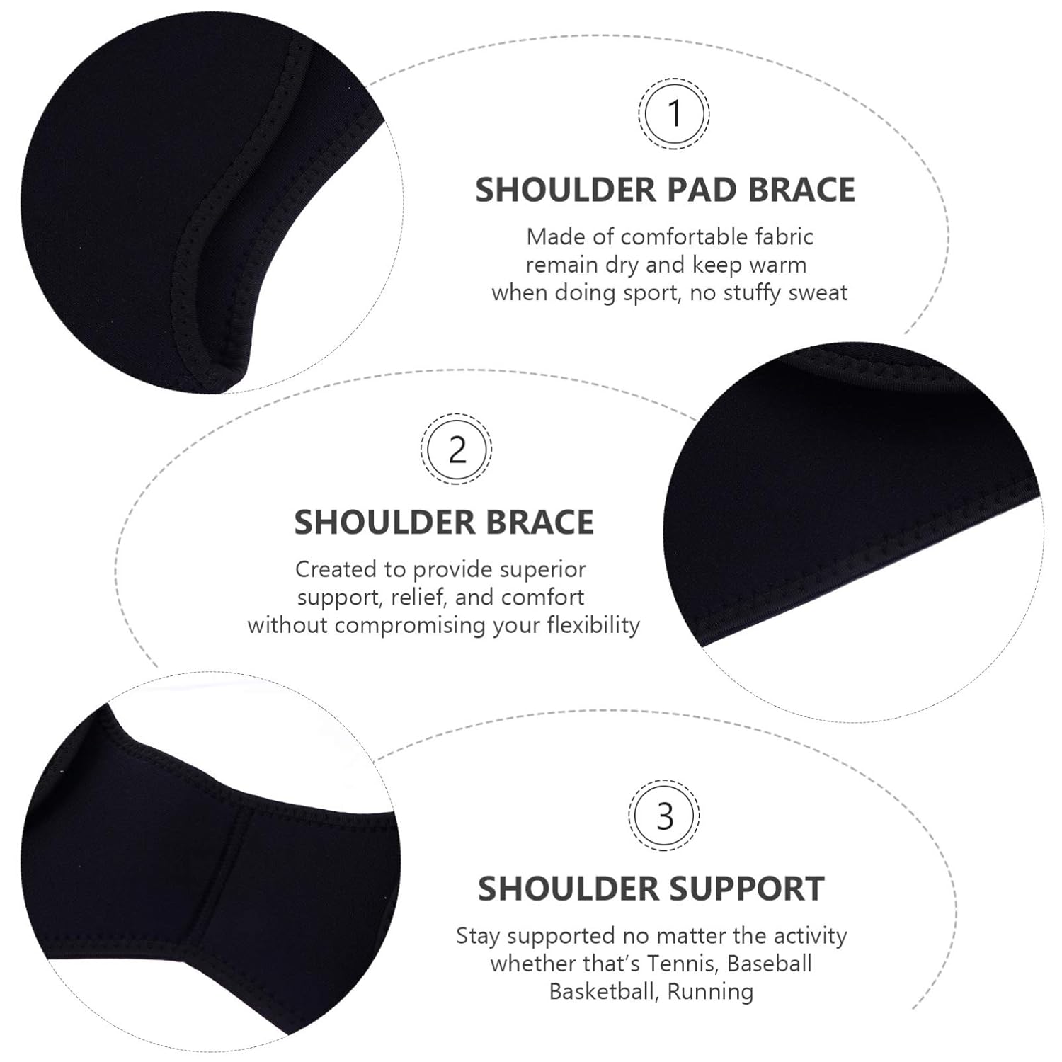 Healifty Soporte de hombro anti-artritis almohadilla de hombro para entrenamiento deportivo de gimnasio (M)