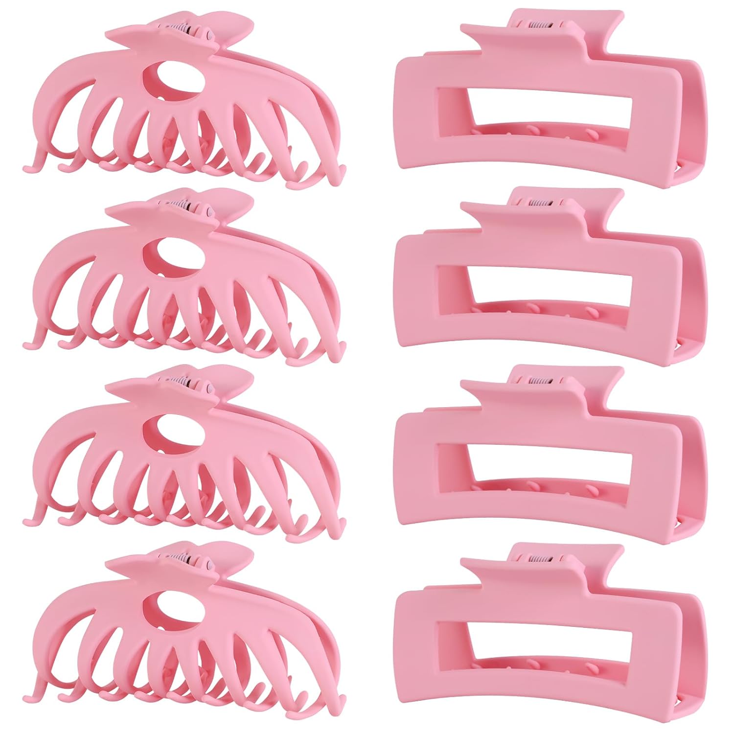 LuSeren Pinzas para el cabello para mujer, pinzas de pelo grandes de 4.3 pulgadas para mujer, cabello fino y rizado, clips de plátano mate grandes,