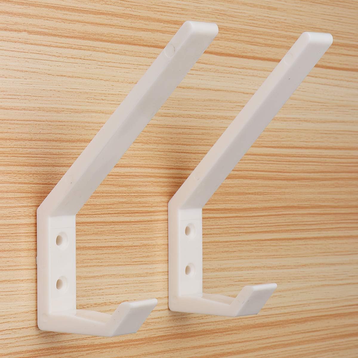 4 soportes para casco, ganchos colgantes de plástico para colgar en la pared, sombrero, guante, zapatero (blanco-4 unidades)
