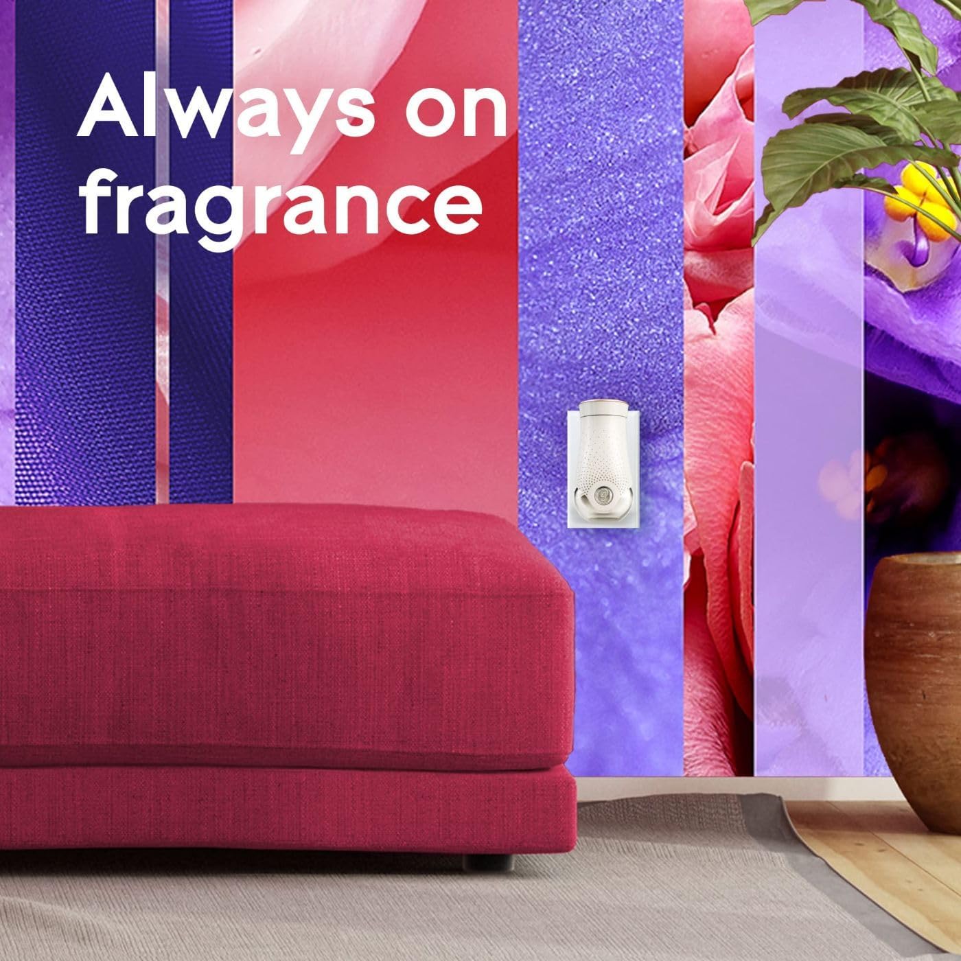 Glade PlugIns – Kit de iniciación de ambientador, aceites esenciales y perfumados para el hogar y el baño, rosa y floración, 4.02 onzas líquidas, 2