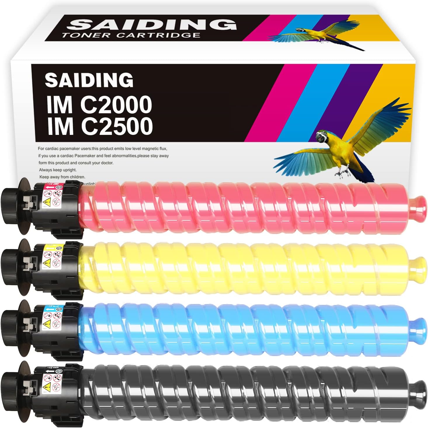 SAIDING IM C2000 IM C2500 – Cartucho de tóner compatible con Ricoh Lanier Savin 842307 842308 842309 842310 para impresora IMC2000 IMC2500 (paquete