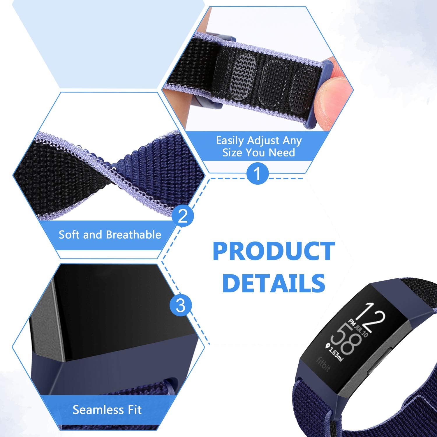 Correas de nailon para reloj, compatibles con Fitbit Charge 4, Charge 3, Edición especial, correa de repuesto suave, deportiva, transpirable con