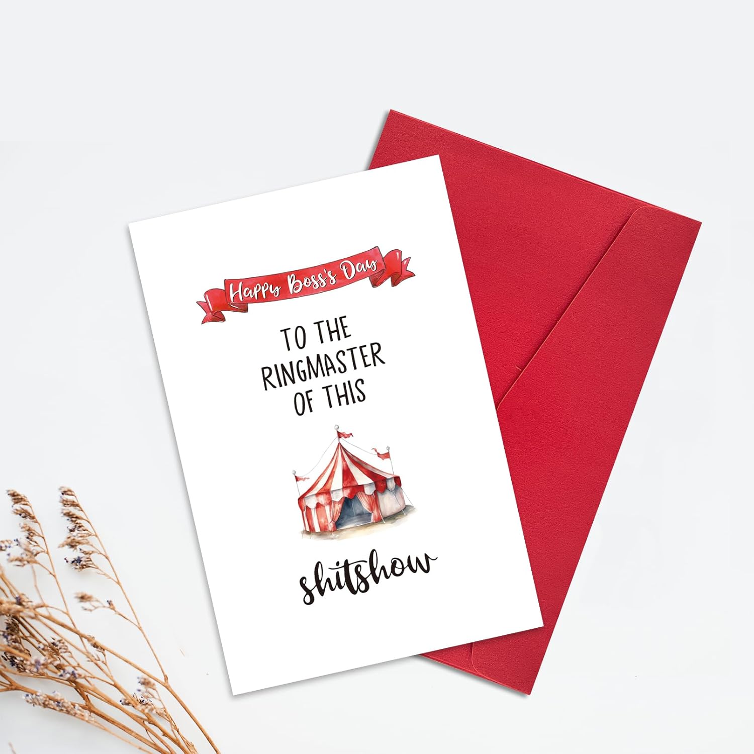 Divertida tarjeta del día del jefe regalos para mujeres jefas, hombres, bonita tarjeta del día del jefe para él y ella, tarjeta de agradecimiento al