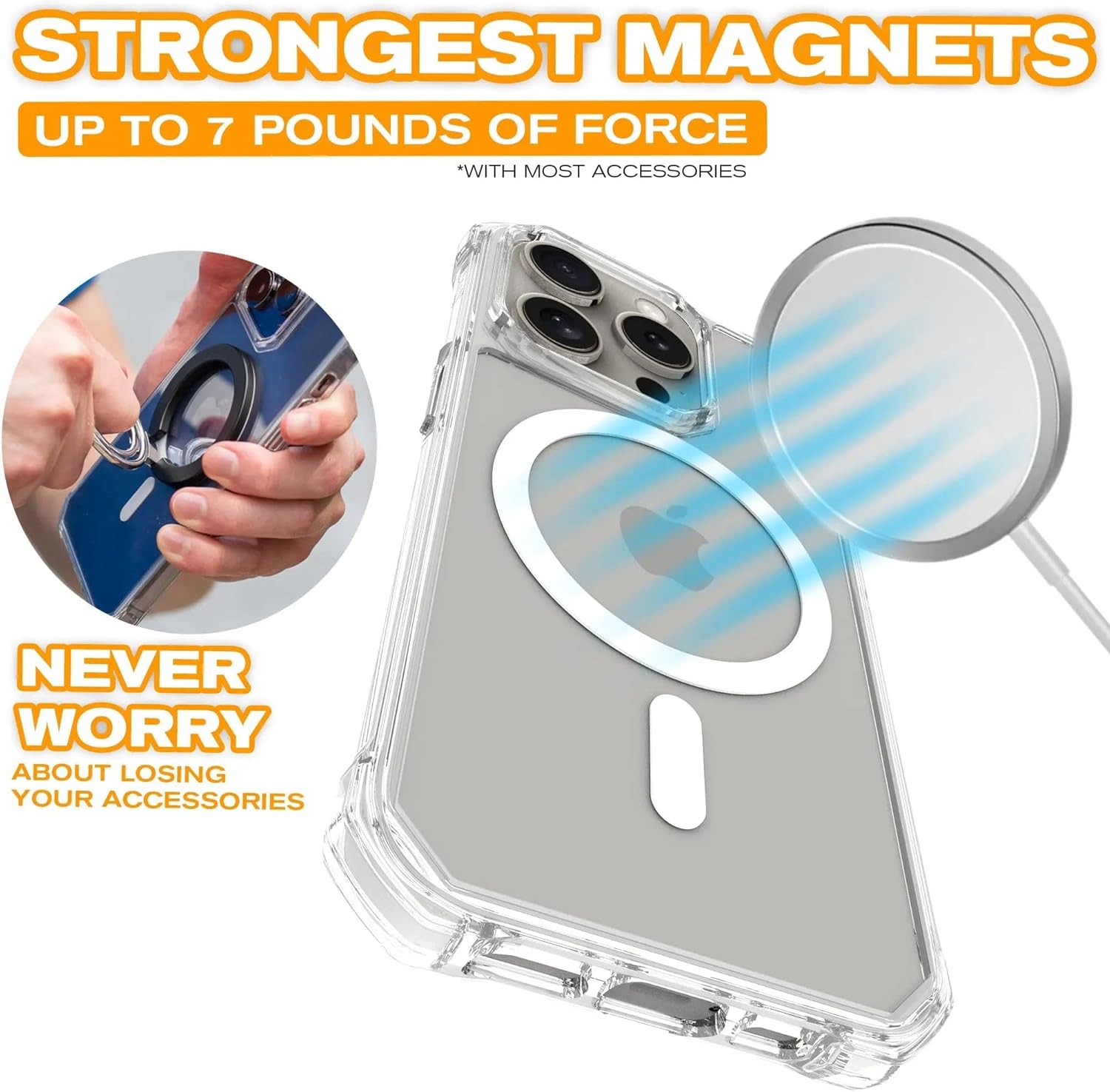 Scooch Funda MagSafe para iPhone 15 Pro Max con protector de pantalla MagCase iPhone 15 Pro Max, protección contra caídas de grado militar (jardín