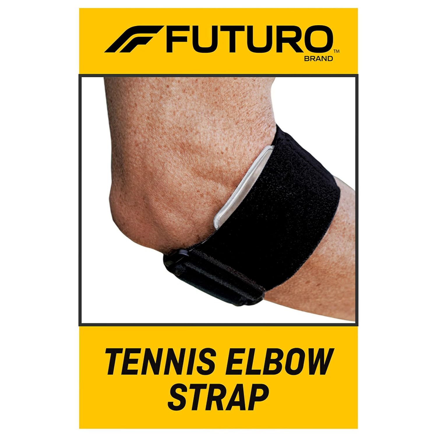 FUTURO Correa de codo de tenis, proporciona un apoyo moderado a tendones débiles, doloridos y lesionados, ajustable