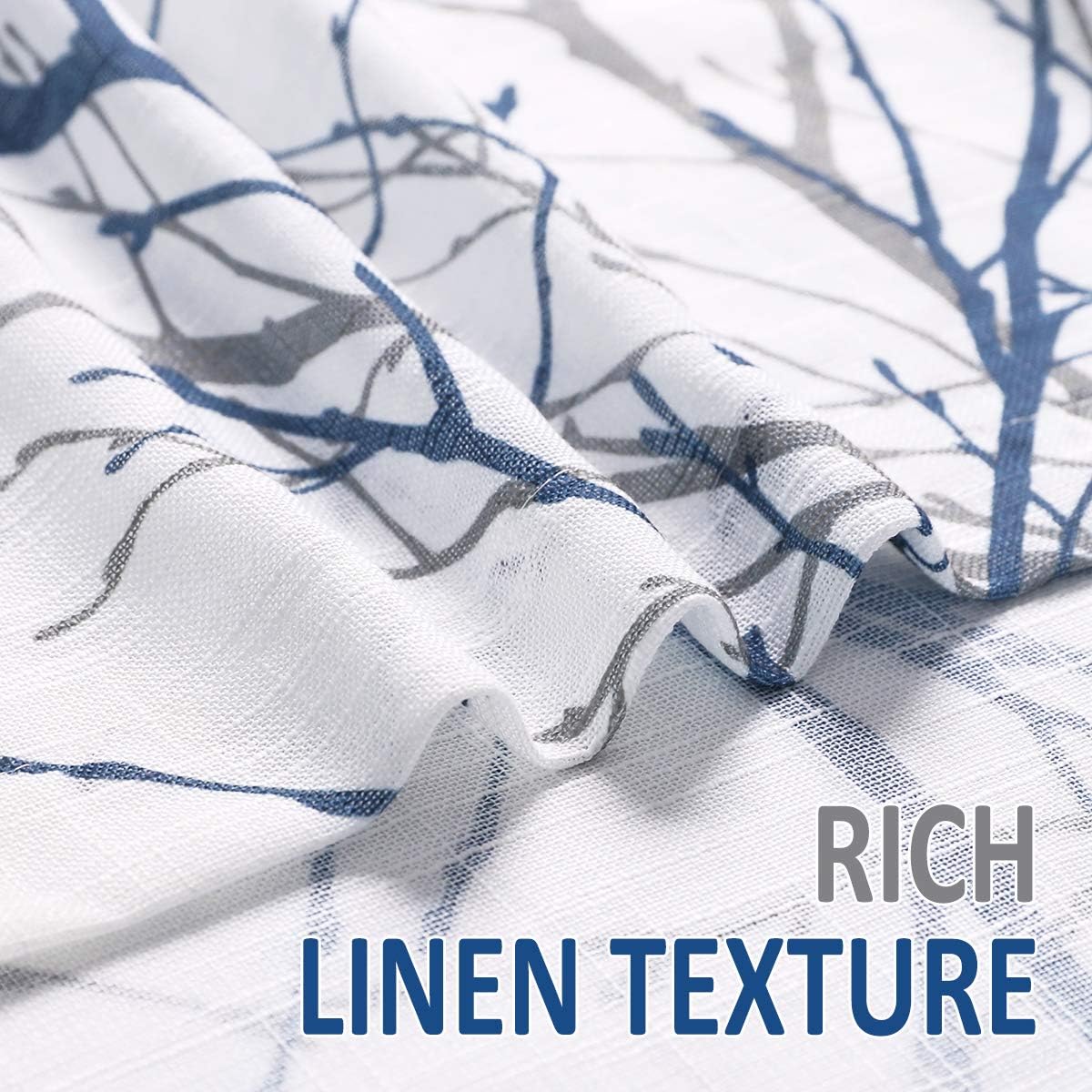 Fmfunctex – Cortinas con estampado de ramas para puerta