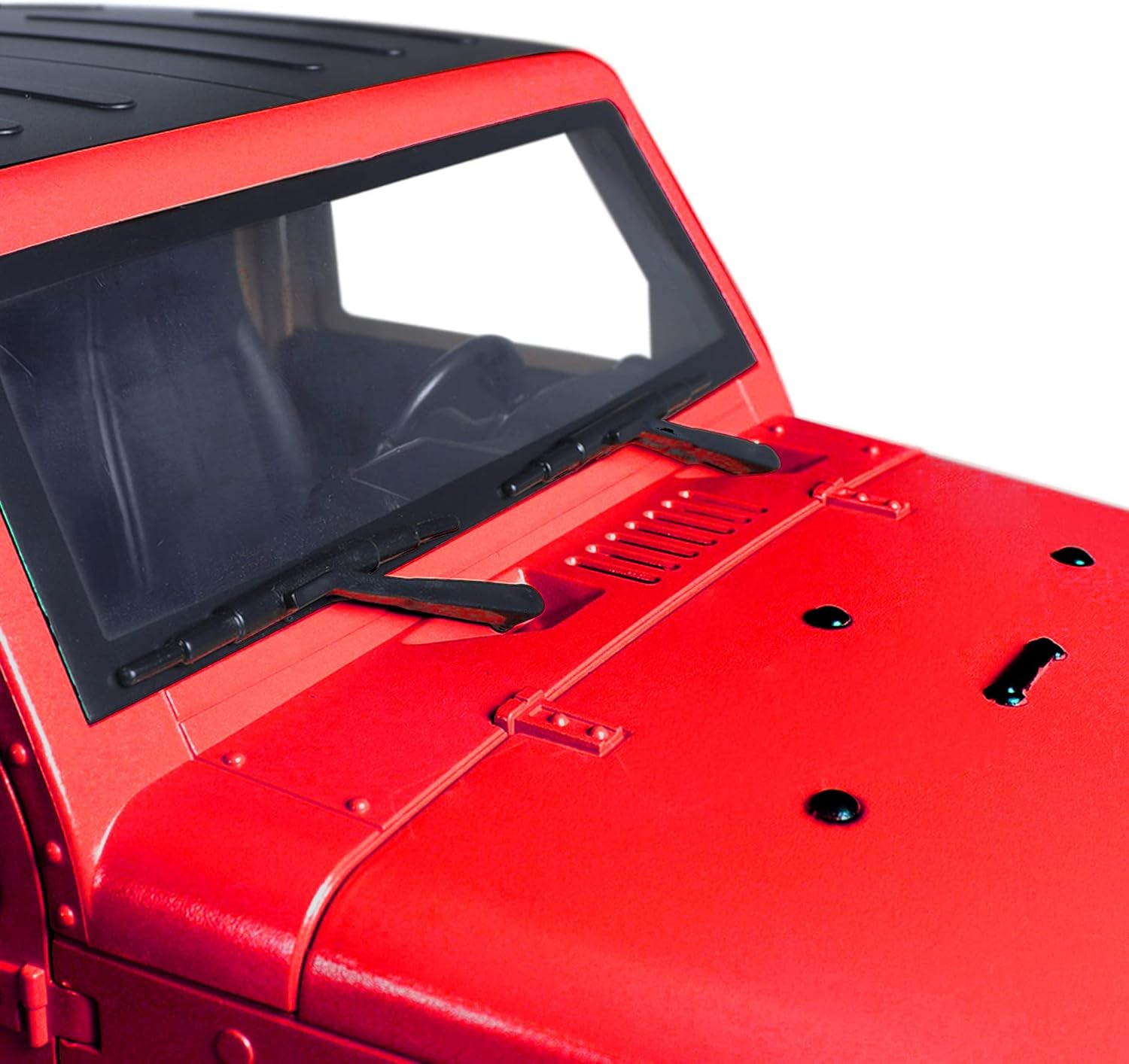 Rc Crawler Jeep Body 12.323 in Shell 4 puertas Hard Body Shell Kit de carcasa de base entre ejes para escala 110 Cuerpo RC Axial SCX10 90046 90047