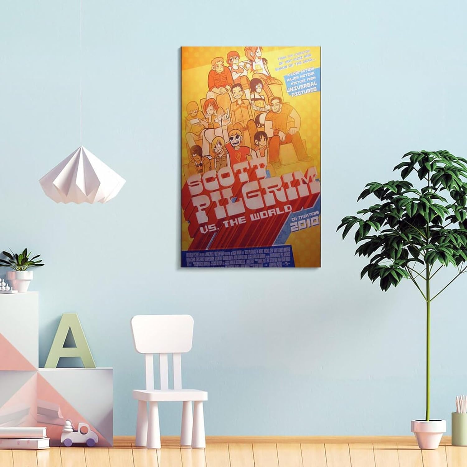 Scott Pilgrim Vs. The World – Póster de película clásica (16) póster, pintura decorativa, lienzo, arte de pared, póster de sala de estar,