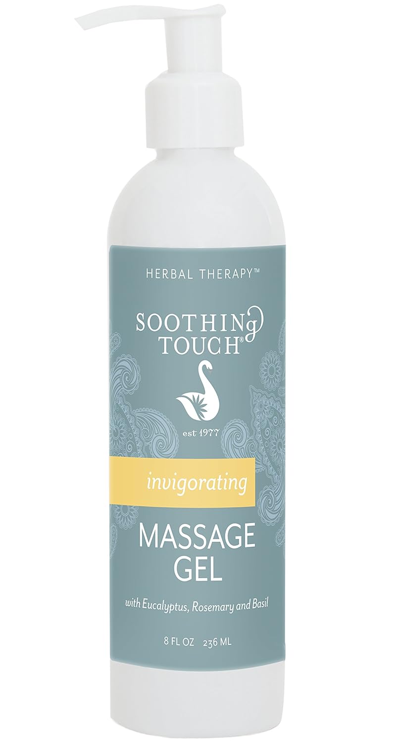 Soothing Touch Gel de masaje vigorizante, eucaliptoromerolimónalbahaca, 8 onzas