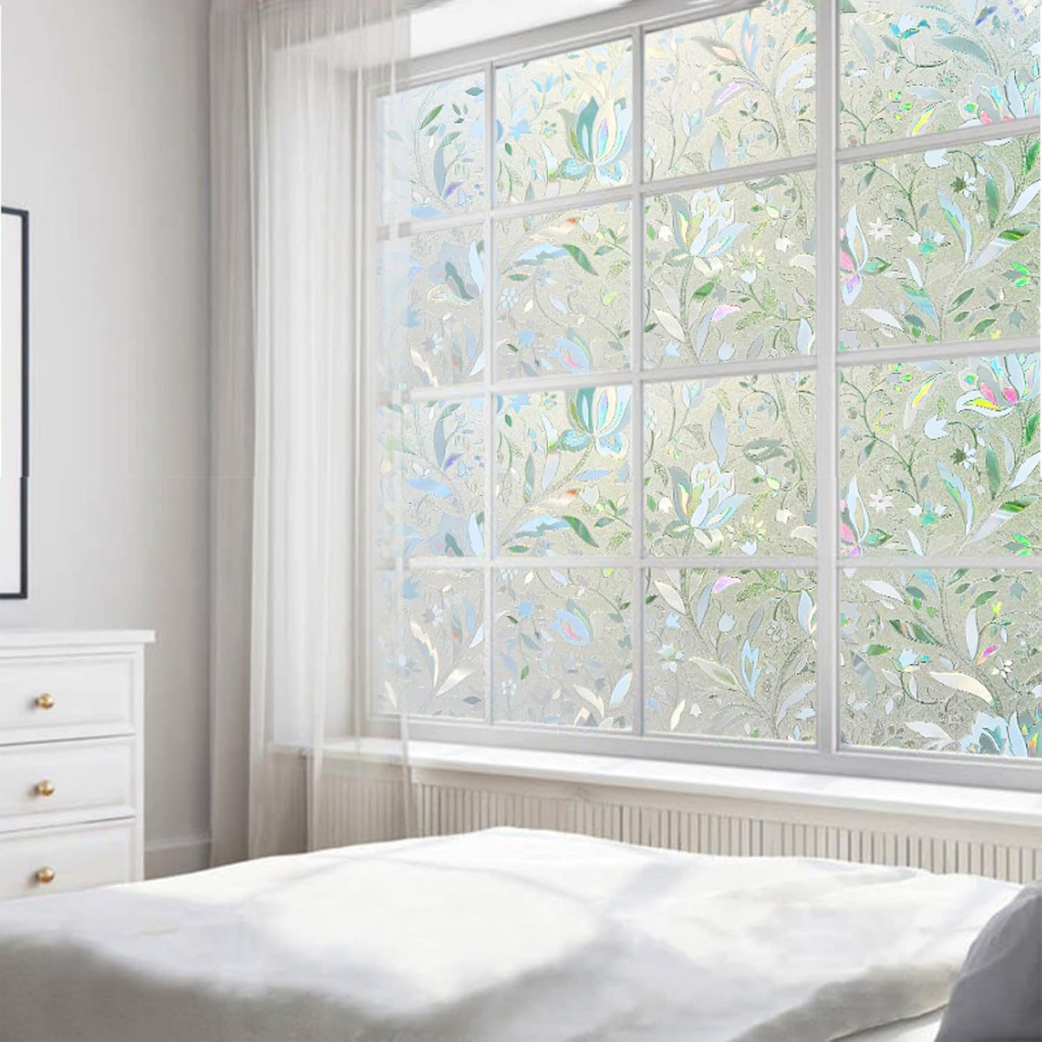 Película de privacidad para ventana, bloqueo solar, etiqueta extraíble para ventana, película decorativa de vidrio, calcomanías de ventana de