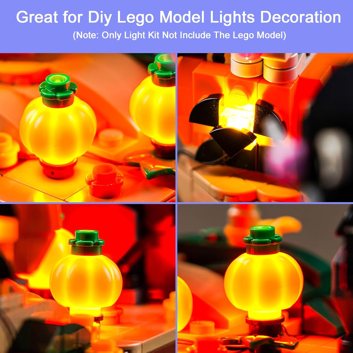 Hilighting Kit de luz LED mejorado para Lego Halloween Cat & Mouse Building Set, compatible con Lego 40570 (modelo no incluido)