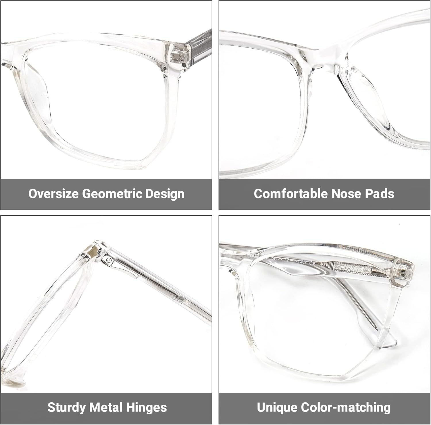Zeelool Gafas clásicas geométricas con bloqueo de luz azul JGP791781