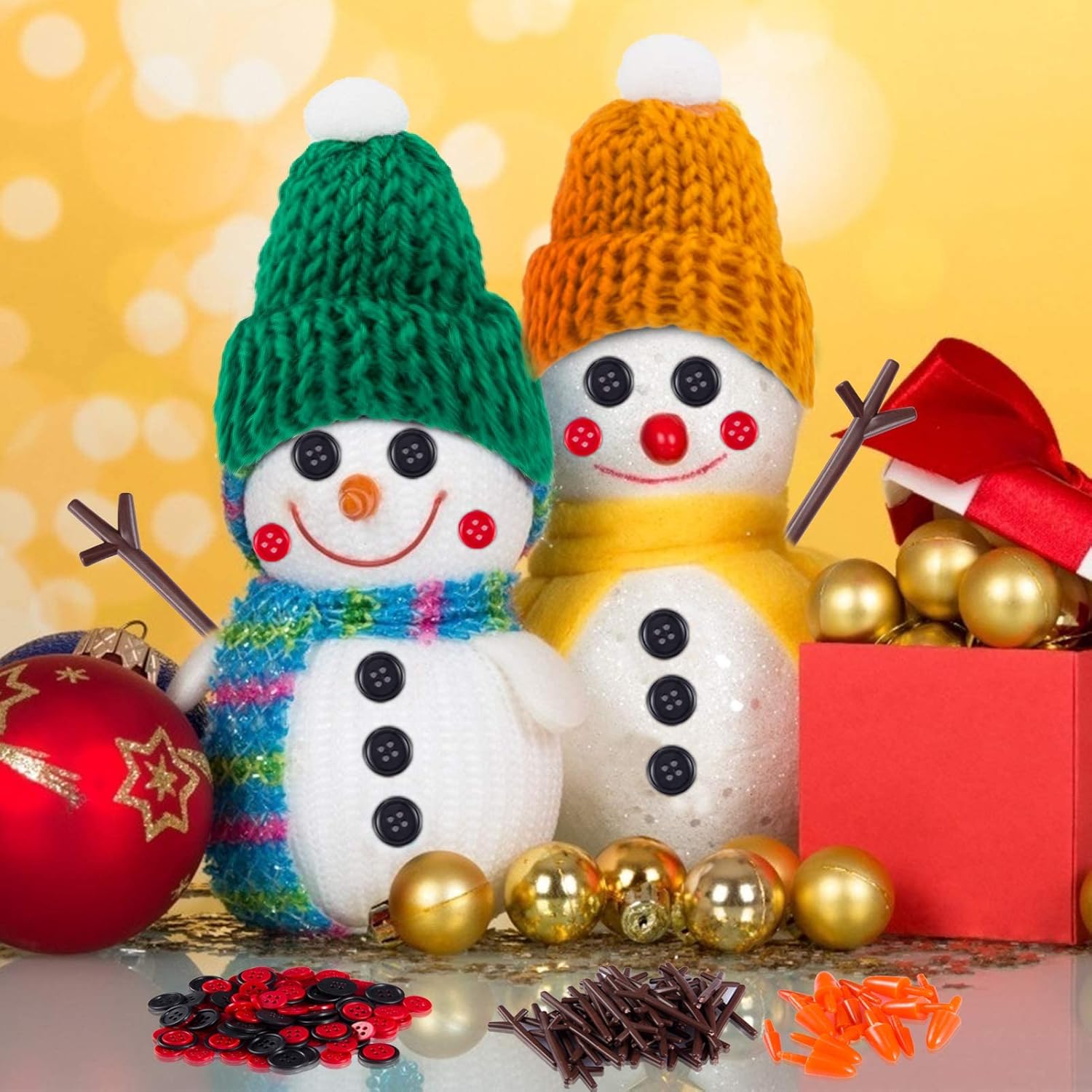 Kit de manualidades de muñeco de nieve de 600 piezas para niños, construye un kit de muñeco de nieve para recuerdos de fiesta, actividades de