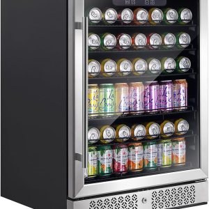 Empava Refrigerador de bebidas, mini refrigerador de bebidas con puerta de vidrio, enfría tu cerveza de soda a 37F para cocina, oficina o bar, Empava Refrigerador de bebidas, mini refrigerador de bebidas con puerta de vidrio, enfría tu cerveza de soda a 37F para cocina, oficina o bar,