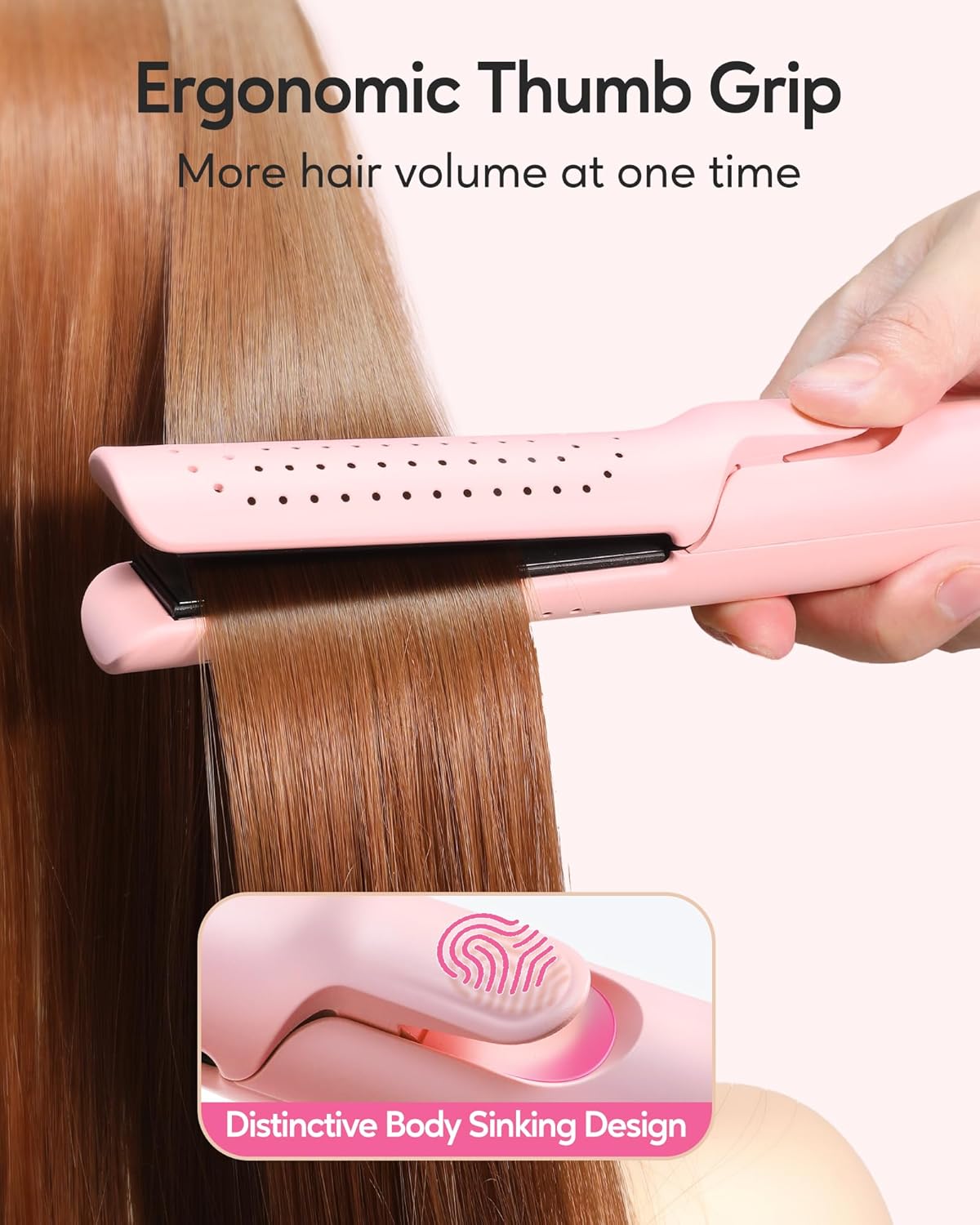 VAVOOV Pro Airflow Styler – Plancha rizadora con aire fresco ventilado de 360 para rizos de larga duración, alisador y rizador de pelo de 1 pulgada