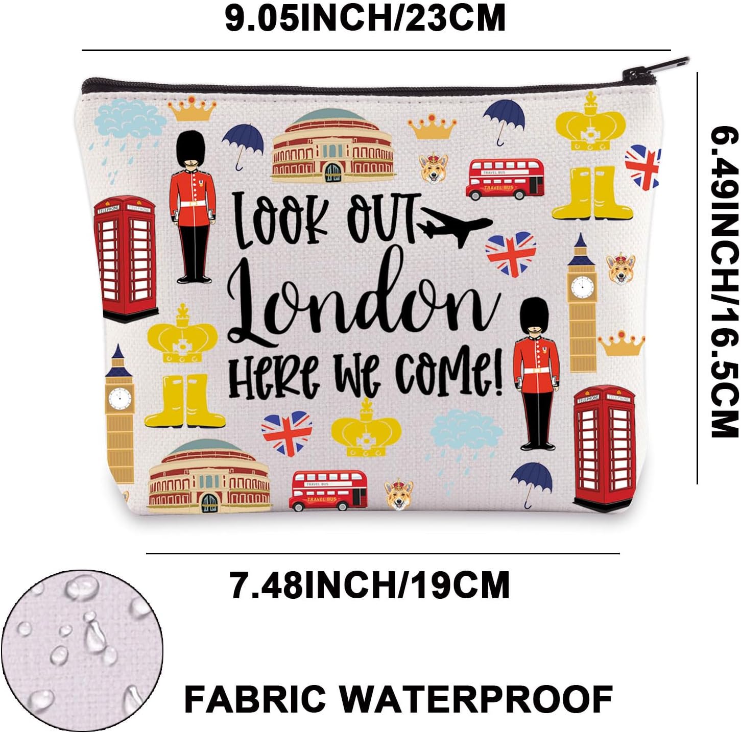 JNIAP London City Bolsa de maquillaje Londres Regalos de viaje Londres Bolsa de aseo Londres Bolsa de viaje Londres Bolsa de viaje Londres Bolsa de,