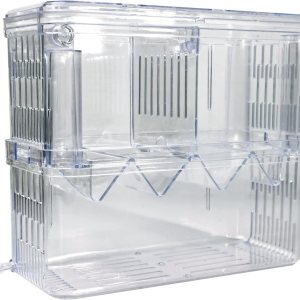 Gittcoll Caja de cría de peces acrílicos de doble capa, tanque de acuario, caja de aislamiento de peces con ventosa para fritas, criadera, Gittcoll Caja de cría de peces acrílicos de doble capa, tanque de acuario, caja de aislamiento de peces con ventosa para fritas, criadera,