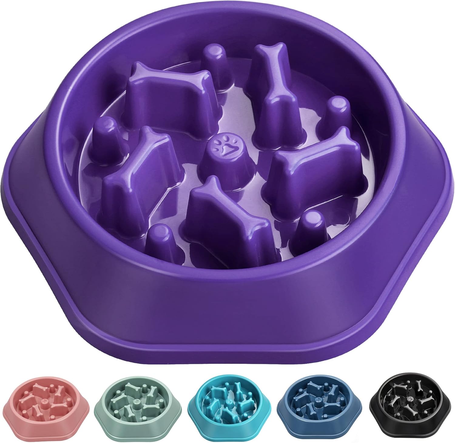 UPSKY Cuenco de alimentación lenta para perro, antiasfixia, alimentación lenta, cuenco de rompecabezas interactivo para detener la hinchazón, plato