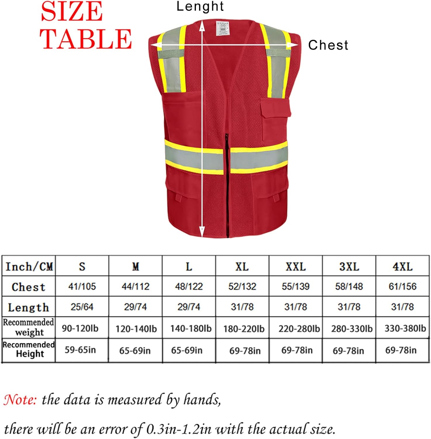 BeautyWill Chaleco de seguridad personalizado Logo Clase 2 Chaleco reflectante de alta visibilidad con bolsillos Ropa de trabajo de construcción