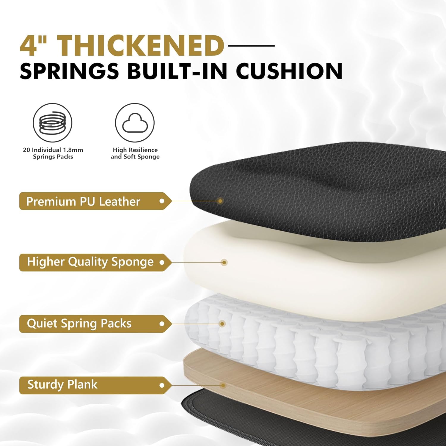 BestEra Silla de oficina, silla de oficina grande y alta, silla de oficina ejecutiva con reposapiés, silla de oficina ergonómica, sillas de