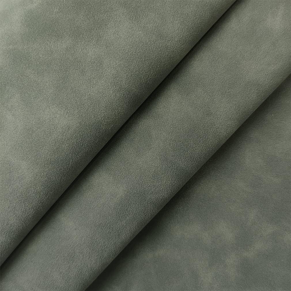 Tela de gamuza sintética suave verde oscuro 11.8×53.1 in cuero sintético esmerilado de cuero sintético para bricolaje teléfono carteras fabricación