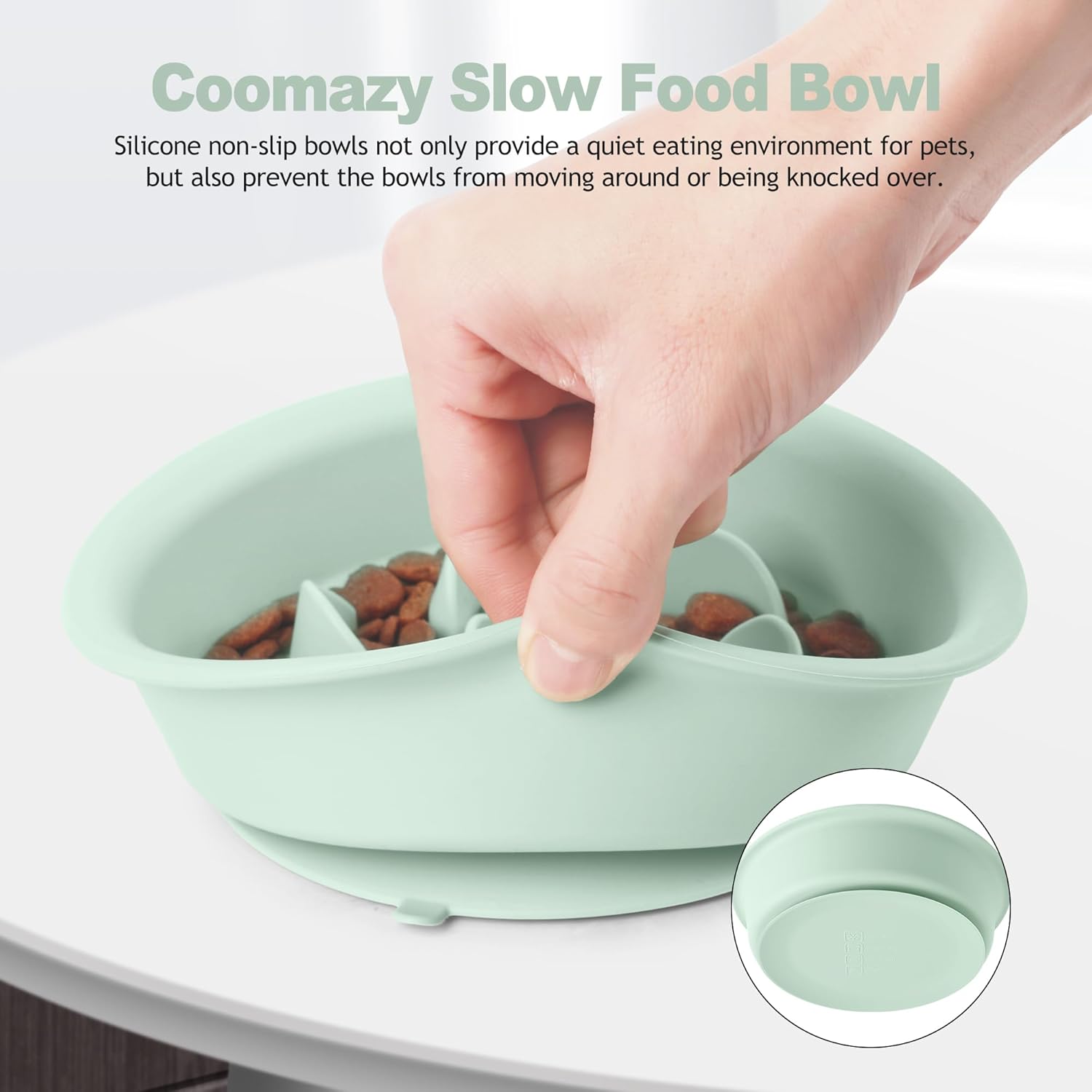 Coomazy Cuencos para perros de alimentación lenta especialmente diseñados para perros de raza pequeña, bulldogs franceses, beagle, perro salchicha,