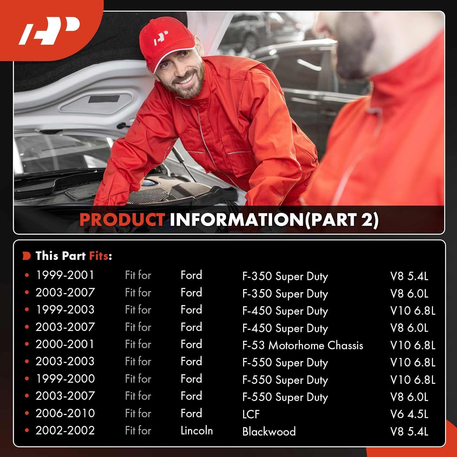 A-Premium Compresor de CA con polea de 8 ranuras compatible con vehículos Ford y Lincoln – 4.6L, 5.4L, 6.0L, 6.8L – Excursion 2003-2005, F-150