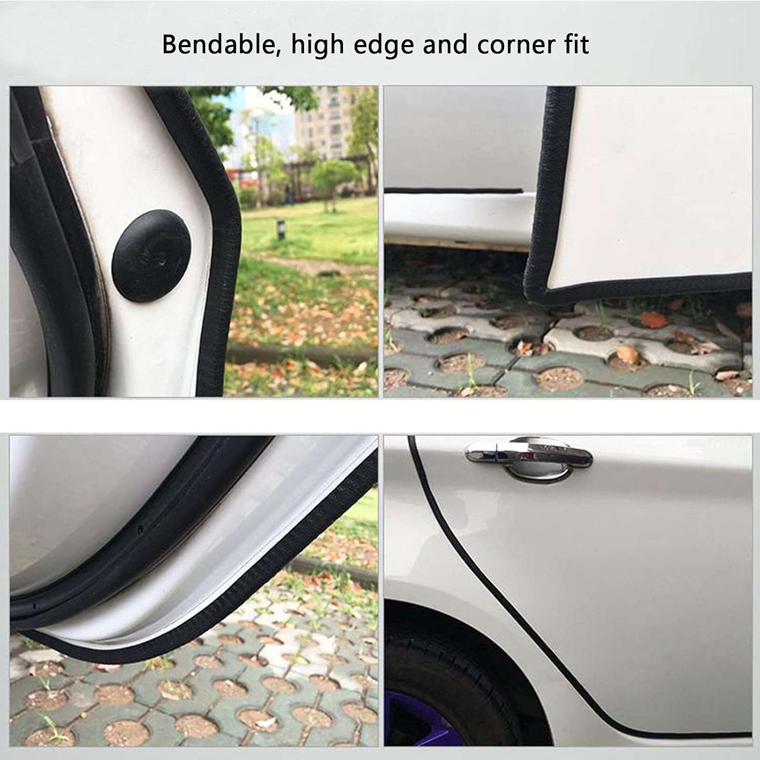 Tira de borde de sello en forma de U de 38 x 12 pulgadas con espacio de ajuste de metal de 364 a 14 pulgadas, PVC EPDM, protector fuerte pero