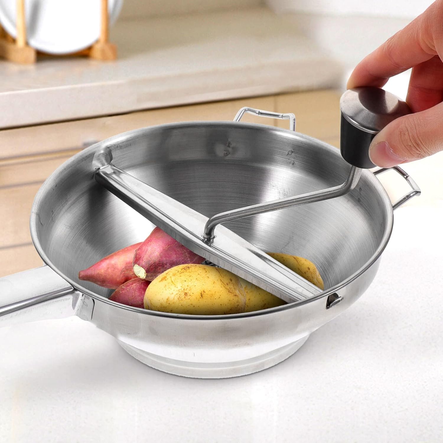 BESTonZON Molino de alimentos de acero inoxidable  Molino giratorio de alimentos para mermeladas, salsa de tomate, puré de manzana, puré de papas