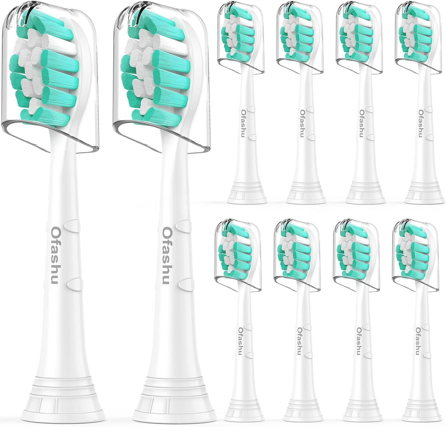 Cabezales de repuesto para cepillos de dientes compatibles con Philips Sonicare Protectiveclean G2 C1 C2 4100 5100 6100 9024 6250, blanco, 10