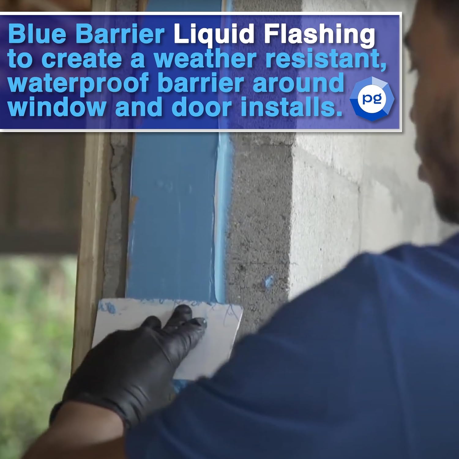 POLYGUARD Blue Barrier Liquid Flashing 20oz Salchicha STPE, curado por humedad, 100% sólidos, bajo contenido de compuestos orgánicos volátiles