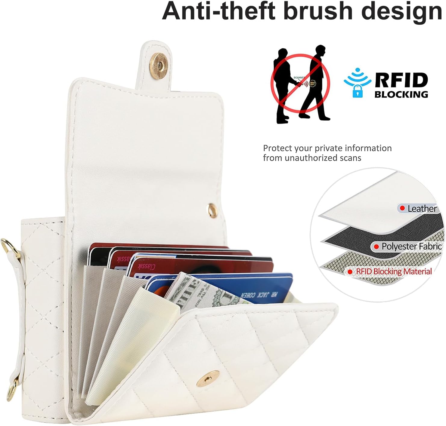 XIZYO Funda para Samsung Galaxy Z Flip 5, bonita funda de cuero tipo cartera con tarjetero y funda cruzada para mujeres y niñas, correa para la