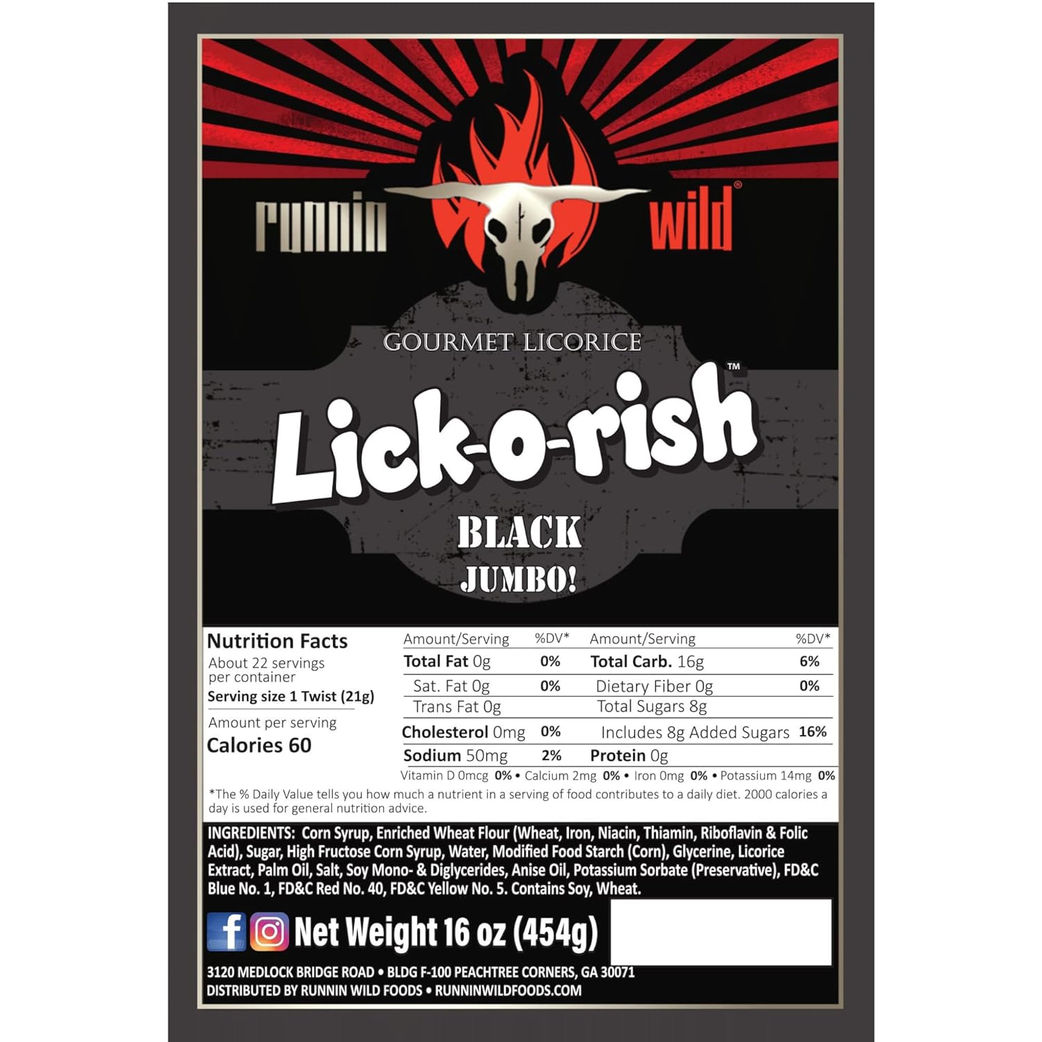 Caramelo de regaliz negro  Lick-o-rish 3 libras en total (juego de 3 bolsas, 1 libra cada una)