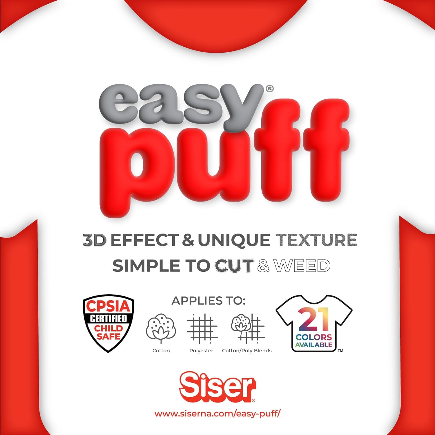 Siser Easy Puff HTV 11.8 pulgadas x 1 yarda, vinilo de transferencia de calor hinchado 3D (naranja neón)