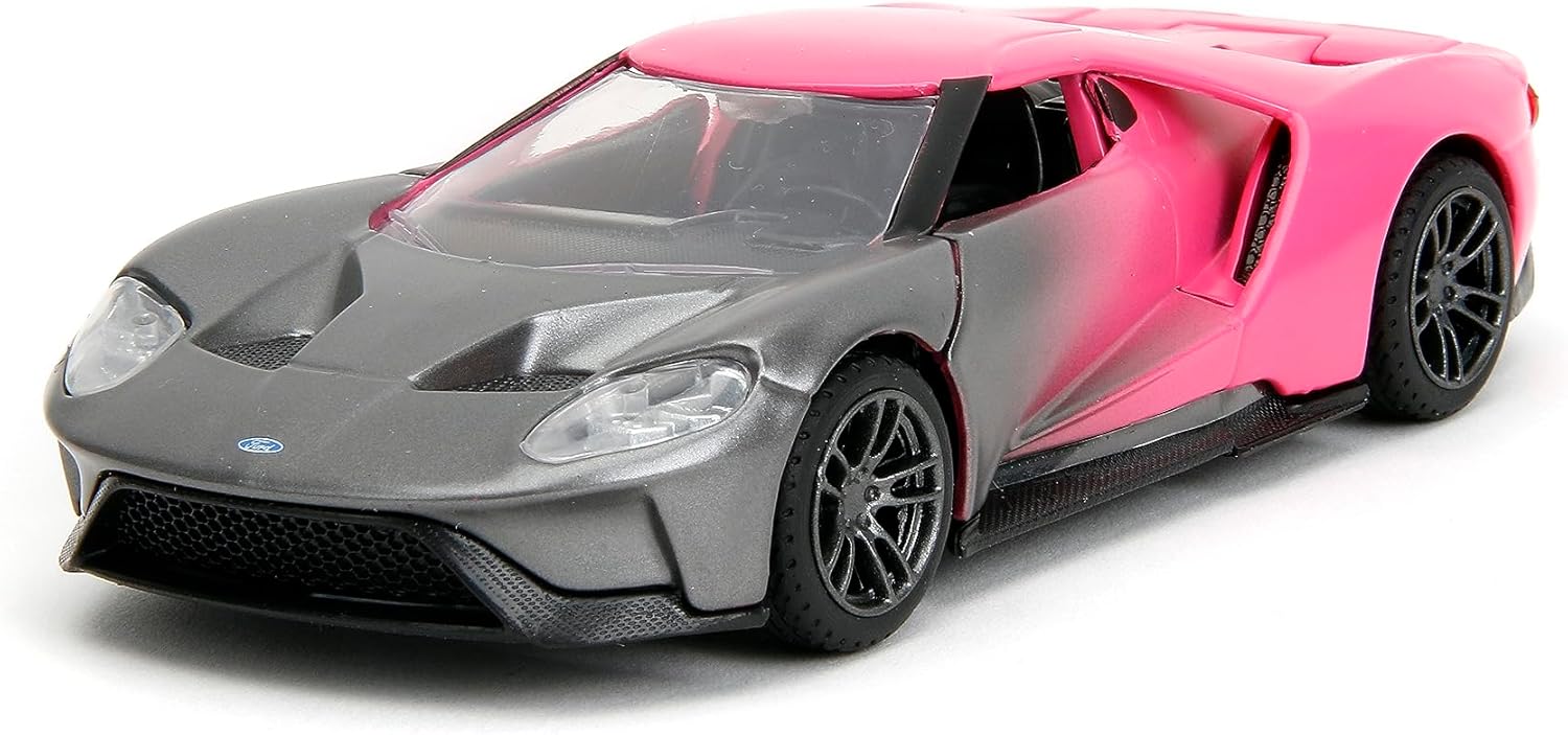 Pink Slips 132 W2 2017 Ford GT – Coche fundido a presión, juguetes para niños y adultos (platarosa)