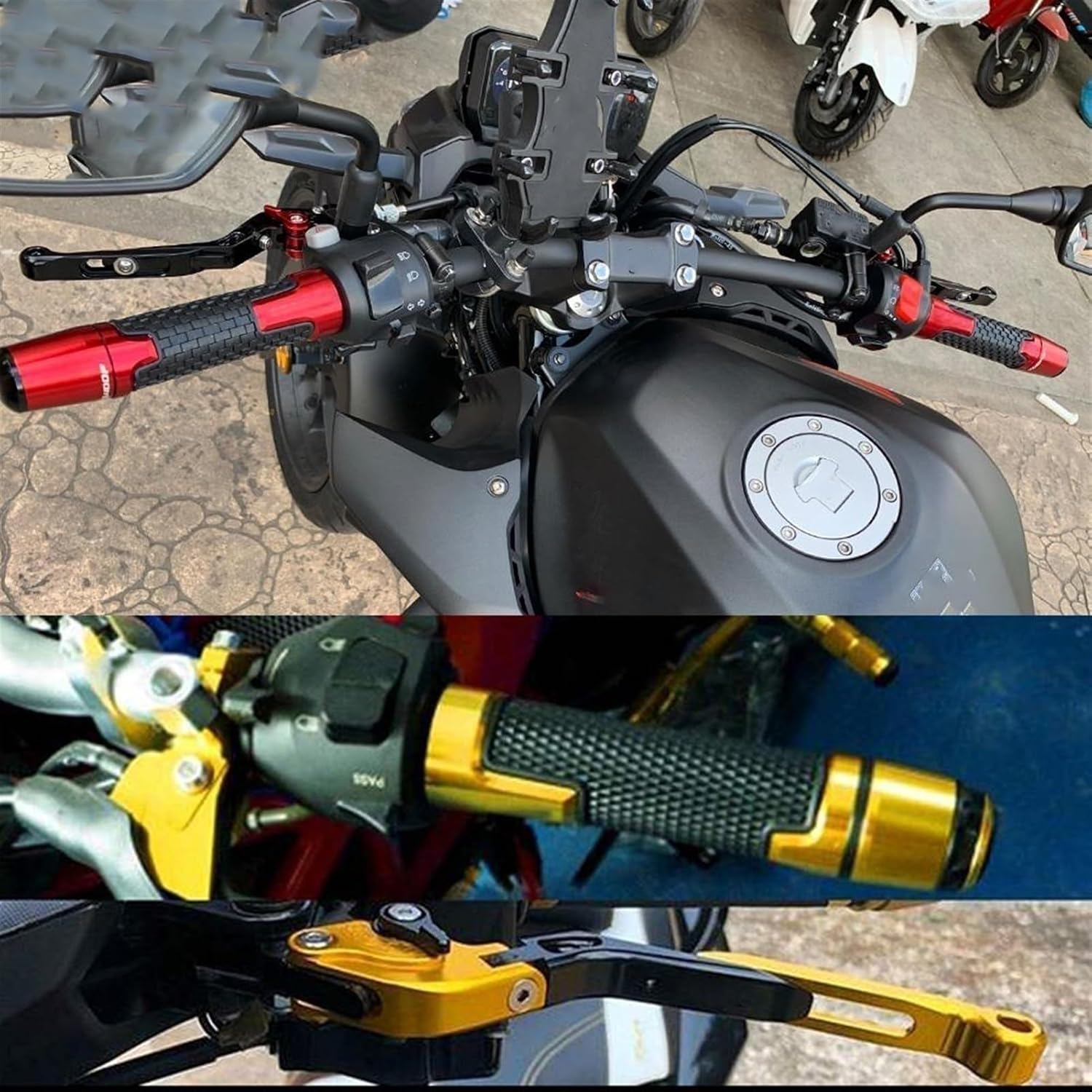 Motocicleta para Y&AMAHA FZ750 1985 1986 1987 1988 Frenos de motocicleta Barra de acoplamiento Freno de mano Palancas de embrague de freno de mano