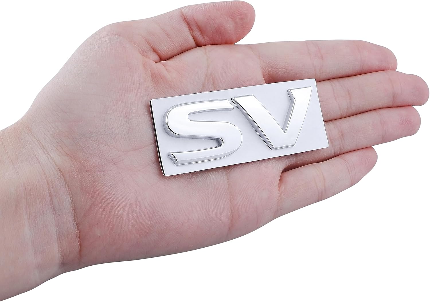 2 calcomanías de metal para automóvil SV 3D elevadas y fuertes, calcomanías adhesivas para automóvil, motocicletas, emblema lateral trasero