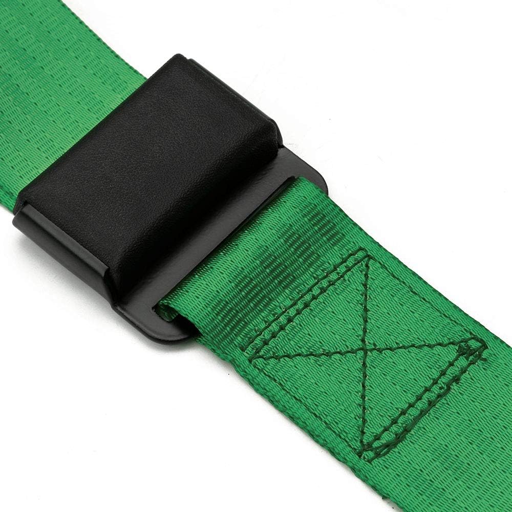 eat Belts Style Competition – Arnés de seguridad de 4 puntos a presión de 2 pulgadas, arnés de cinturón de seguridad con Camlock (verde)