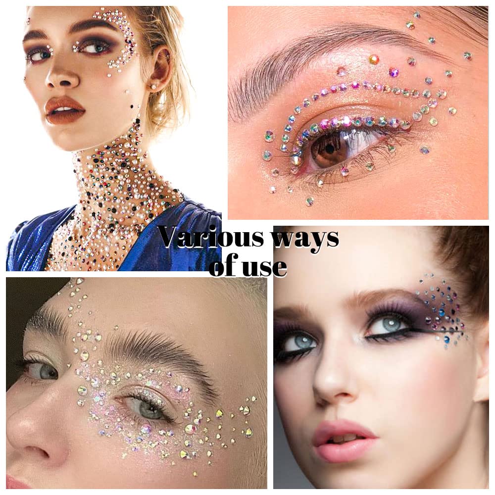 Lámina de uñas con purpurina dorada, AB de colores mixtos, estrella de diamante, negro, oro, plata, suministros de arte de uñas, dijes de uñas,