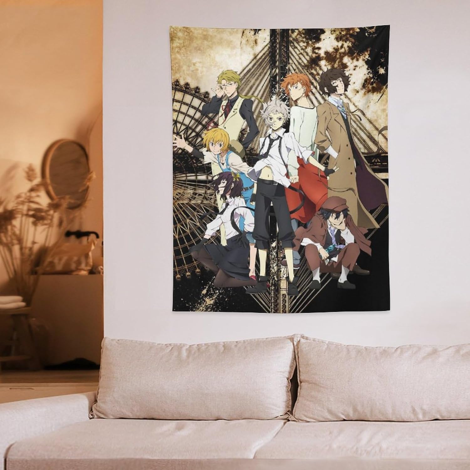 Bungo Stray Dogs – Tapiz de anime (25) Tapiz decorativo para pared, sala de estar, dormitorio, impresiones de 30 x 40 pulgadas