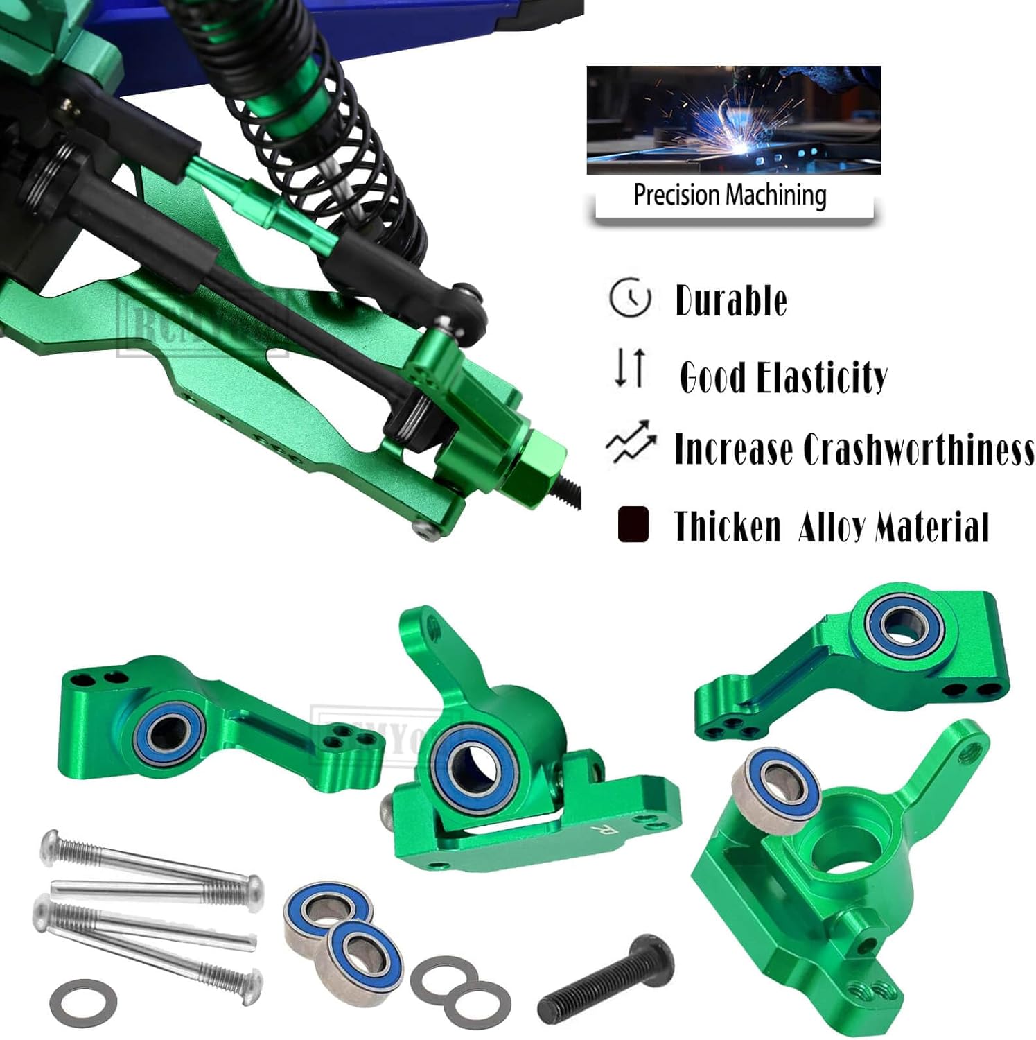 Pieza de actualizaciones para 110 Slash 2WD, ejes CVD del eje de transmisión, brazo de suspensión delantero trasero de aleación, bloque de rueda,