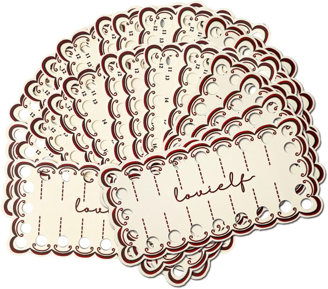 lovielf Tarjetas organizadoras de hilo de bordar, organizador de hilo de bordar, posiciones, bobina de punto de cruz, almacenamiento de costura,