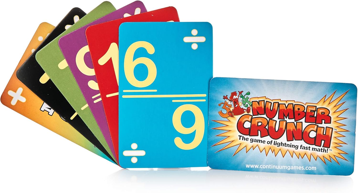 Continuum Games Number Crunch – El juego de las matemáticas rápidas relámpago para niños de 5 años en adelante