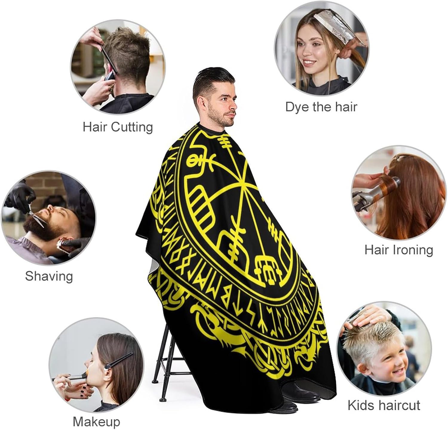 Capa de corte de pelo familiar, resistente al agua, capa de peluquería para mujer, capa de peluquería para planchar el cabello